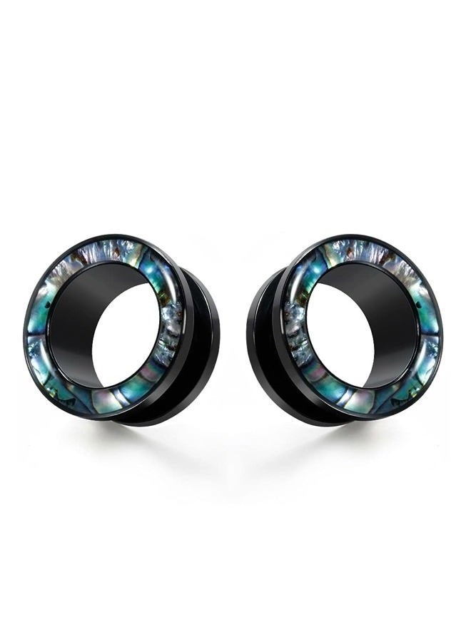 TBOSEN 6PCS Set Black Fashion Screw Fit Ear Tunnels Plugs Gauges Stainless Steel Expander Stretcher Piercing Jewelry 0g-1" in 8mm-25mm, Stone, sandstone, - Image 3