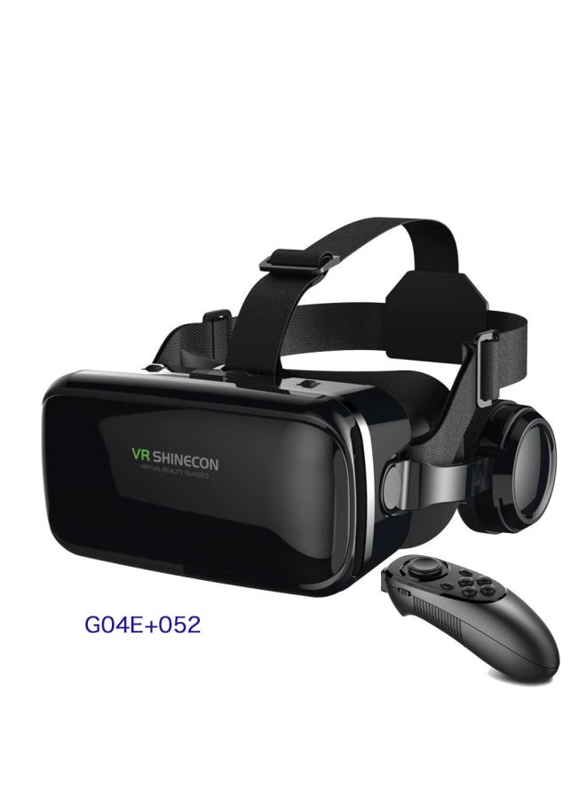 Generic VR Glasses Thousand Magic 6 Generation G04E/A Headset Version Mobile Phone 3D Virtual Reality Helmet Large Screen 7-Color:G04E +052 Handle  - Image 1