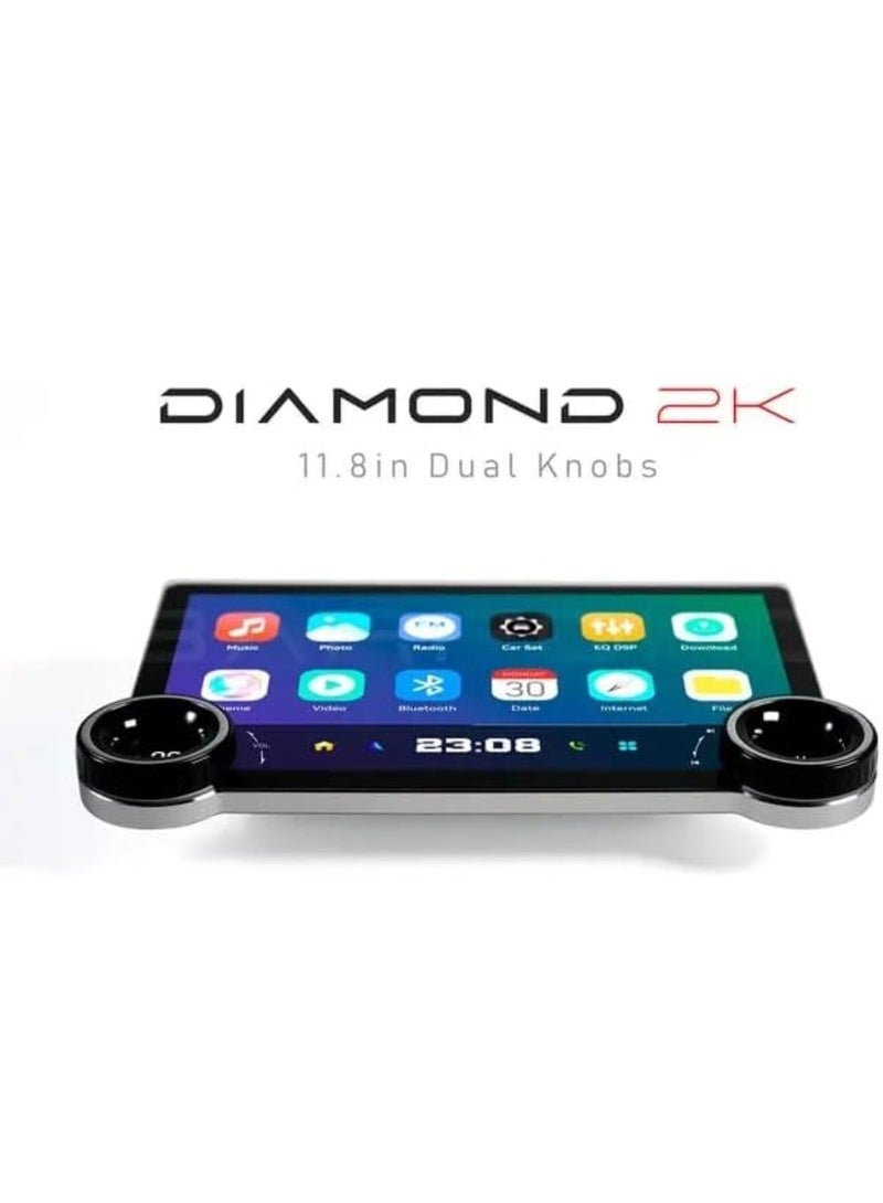 Vierex 11.8 Inch Diamond 2K Car Android Screen Support Apple Carplay Android Auto Wireless Suitable For 9 Inch 10 inch Android Frame 4GB RAM Fast Interface Quick Boot AHD Camera Included - Image 5