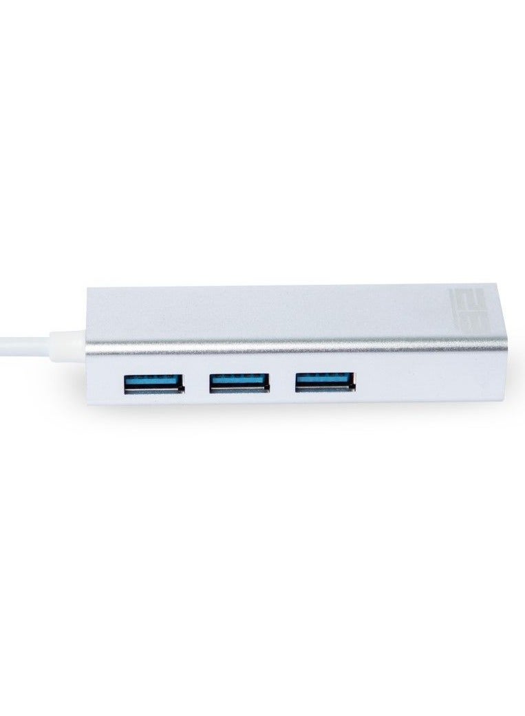 2B (CV568) Type-C - 3 USB 3.0 Ports HUB with Ethernet Adapter - Image 1