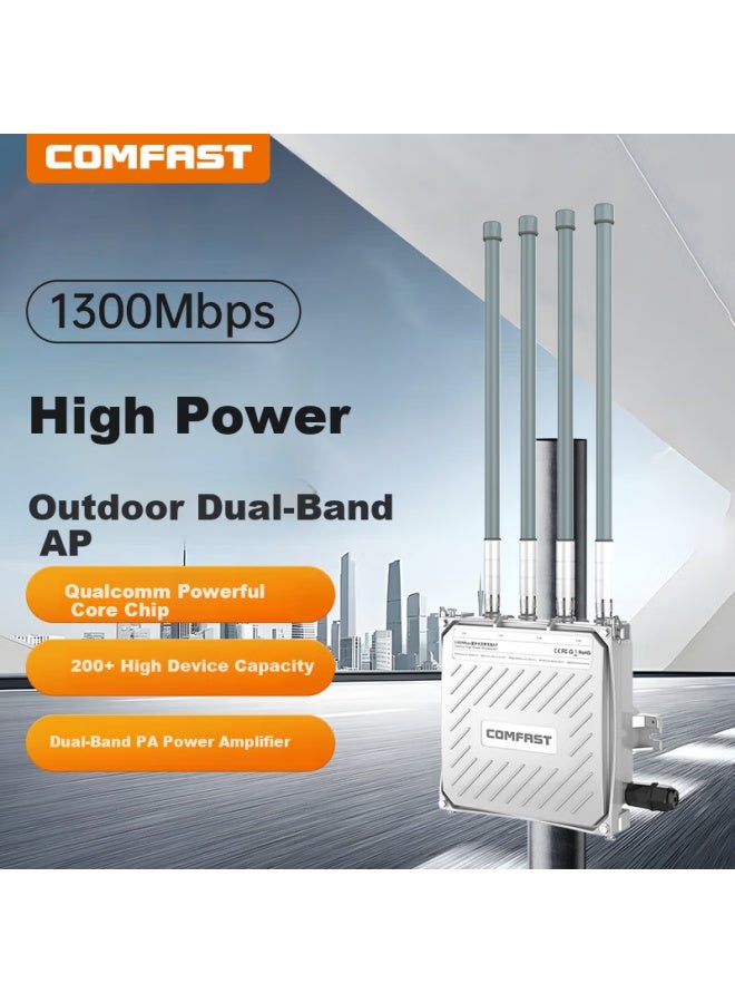 Comfast Cf-wa800 Gigabit Port 5g Dual-band 1300m High-power Outdoor Wireless Ap ni-directional Outdoor Wireless Router For Scenic Spots, Campuses, Squares, Rural Wifi Base Station Coverage - Image 3