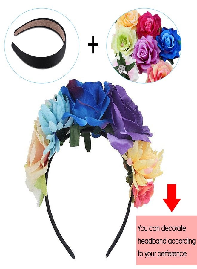 SIQUK 14 Pieces Satin Headbands 1 inch Headband Colorful Plain Headband DIY Craft Headbands for Women and girls - Image 4