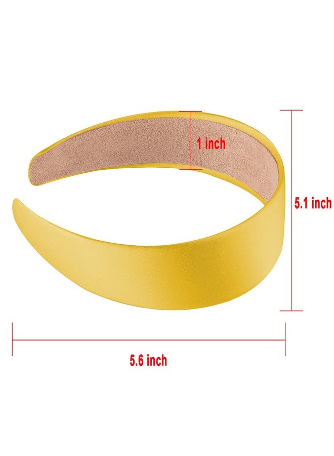 SIQUK 14 Pieces Satin Headbands 1 inch Headband Colorful Plain Headband DIY Craft Headbands for Women and girls - Image 2