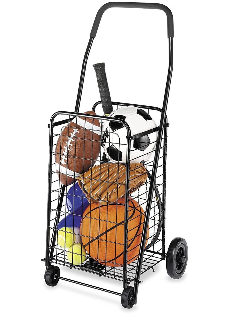 DubaiGallery Portable Shopping Trolley with Folding Wheels, Folding Grocery Storage Cart, Daily Hand Carry Cart  - Image 1
