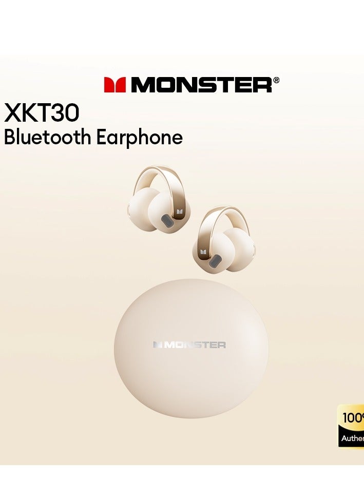 MONSTER - XKT30 - Clip-On Wireless Earbuds With Noise Cancellation - Beige - Image 2