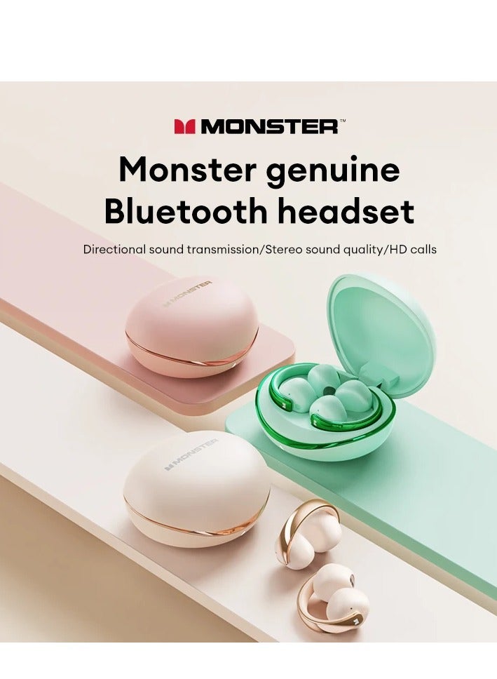 MONSTER - XKT30 - Clip-On Wireless Earbuds With Noise Cancellation - Beige - Image 4