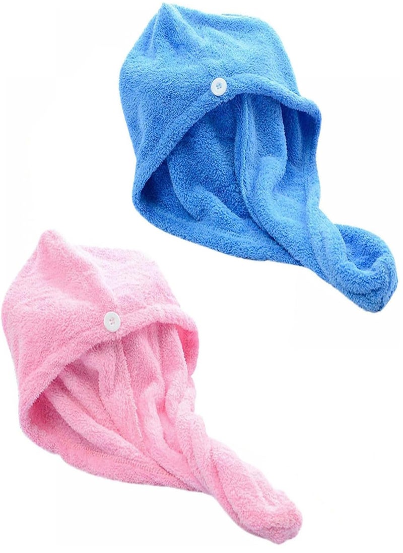 Generic - Microfiber hair cap with button wrap design - 1 piece - color may vary - Image 1