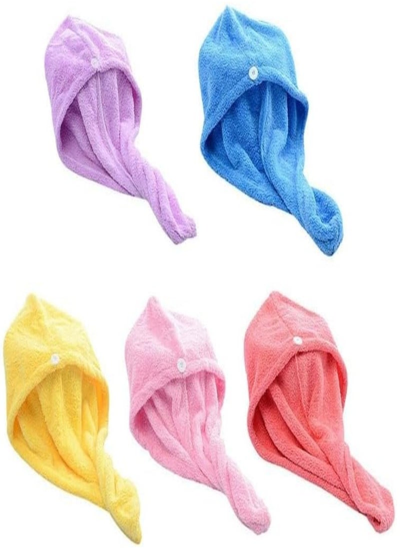 Generic - Microfiber hair cap with button wrap design - 1 piece - color may vary - Image 1