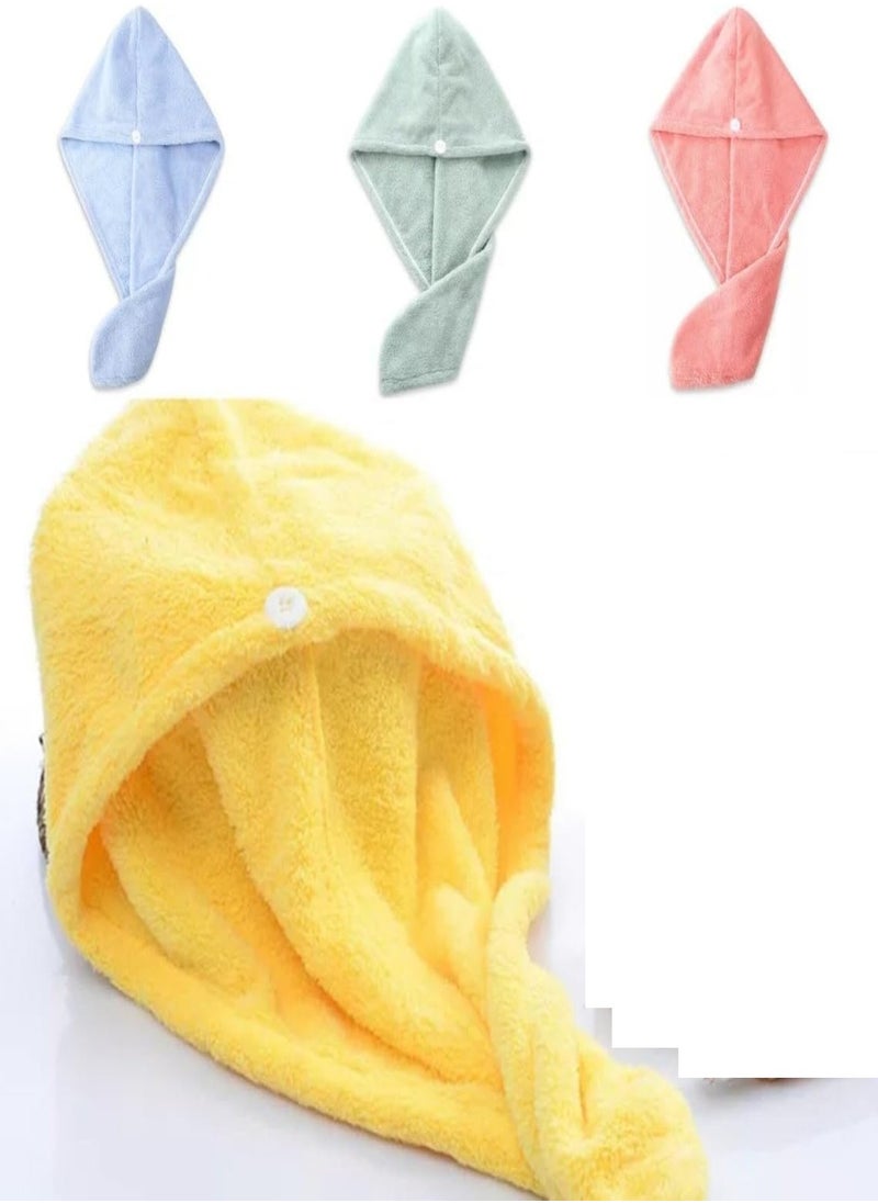Generic - Microfiber hair cap with button wrap design - 1 piece - color may vary - Image 1