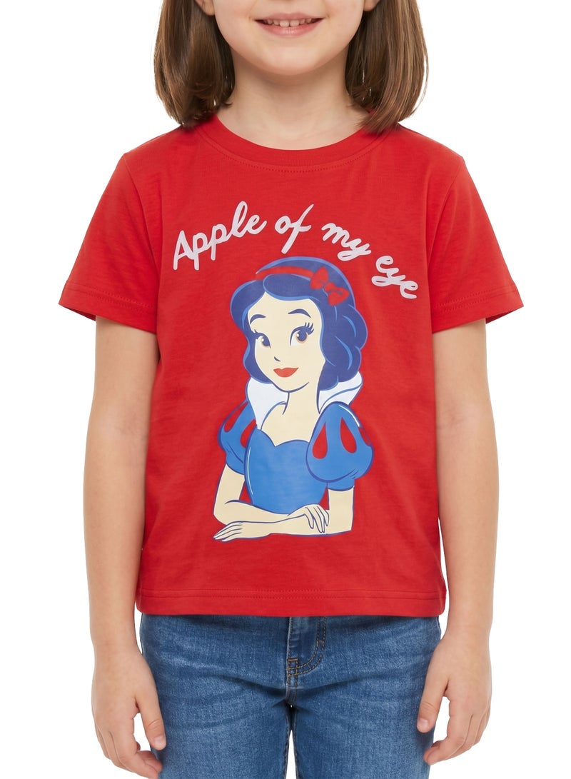 Disney Snow White Toddler Girls’ Oversized Drop Shoulder T-Shirt – Cute Casual Relaxed Fit Tee - Image 3