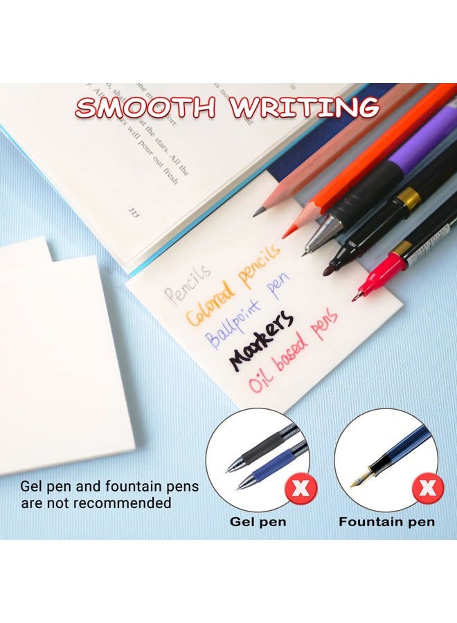 ENLUOM Transparent Sticky Notes - 3x3 inch Clear Sticky Notes Waterproof Self-Adhesive Translucent Sticky Note Pads for Books Annotation, See Through Sticky Notes for School & Office (200 Sheets) - Image 5