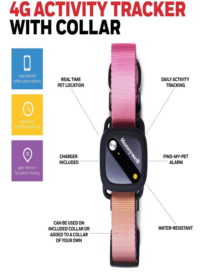 Honeywell Pet Activity Tracker with GPS for Dogs, Gradient- Use Your Collar or Included One-Size-Fits-All Collar- Geo-Fencing, Find-My-Pet Alarm, and Review History- Perfect Dog Fitness Tracker - Image 5