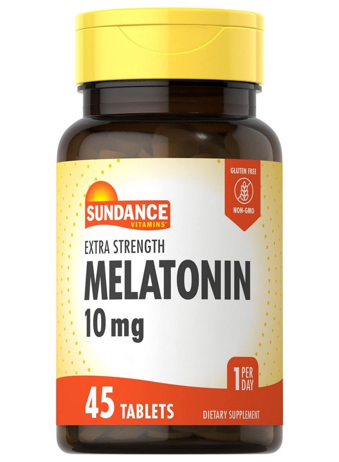 Sundance Sundance Melatonin 10mg Tablets | 45 Count | Extra Strength | Vegetarian, Non-GMO, and Gluten Free Supplement  - Image 1
