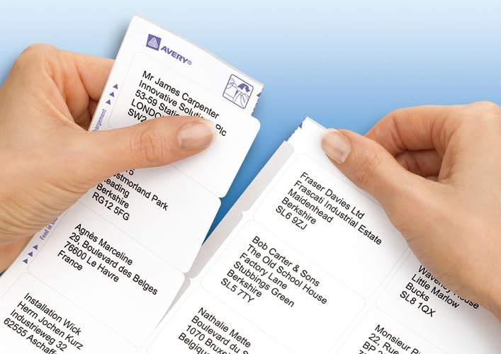 AVERY Self Adhesive Address Mailing Labels, Laser Printers, 14 Labels Per A4 Sheet, 1600 Labels, Ultragrip (L7163-100), White - Image 3