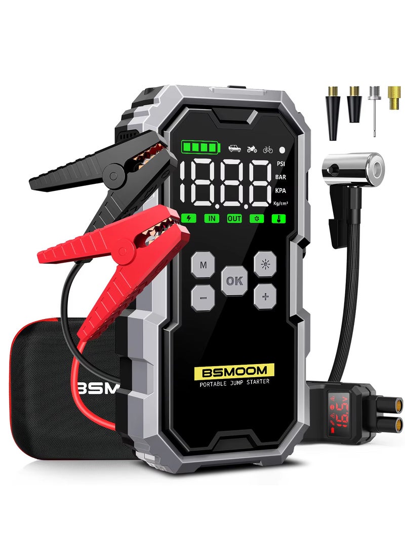 Generic - 4 in 1 Car jump starter 21800mAh 12V Power Bank Type C USB Charger Flashlight 150 PSI Air Compressor Peak Current 6000A - Image 1