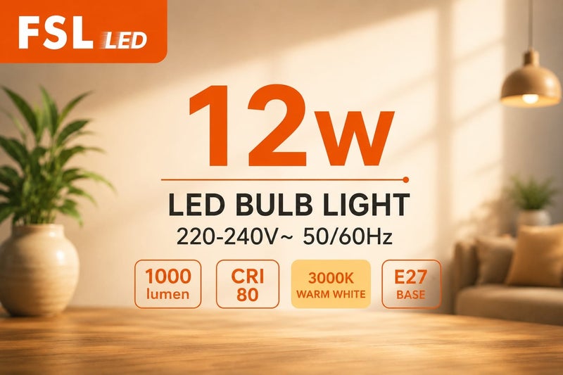 إف اس إل لمبة LED 12W إضاءة دافئة 3000K موفرة للطاقة - Image 3