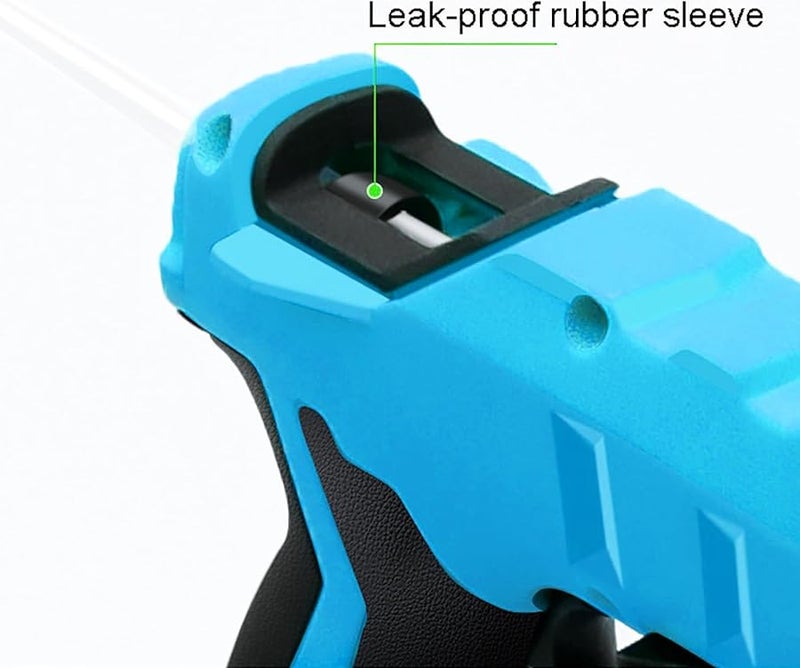 Blue Cordless Hot Glue Gun 18V Battery Fast Preheat Anti Drip Ceramic Nozzle DIY Tool - Image 5