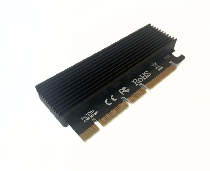 Millennium TECHNOLOGY NVME Adapter PCIe x16,M.2 NVME or AHCI SSD to PCIE 3.0 Adapter Card for Key M 2230,2242,2260,2280 NVME, Support PCIe x4 x8 x16 Slot (PCIe x16 to NVME Adapter with Heat Sink) - Image 2