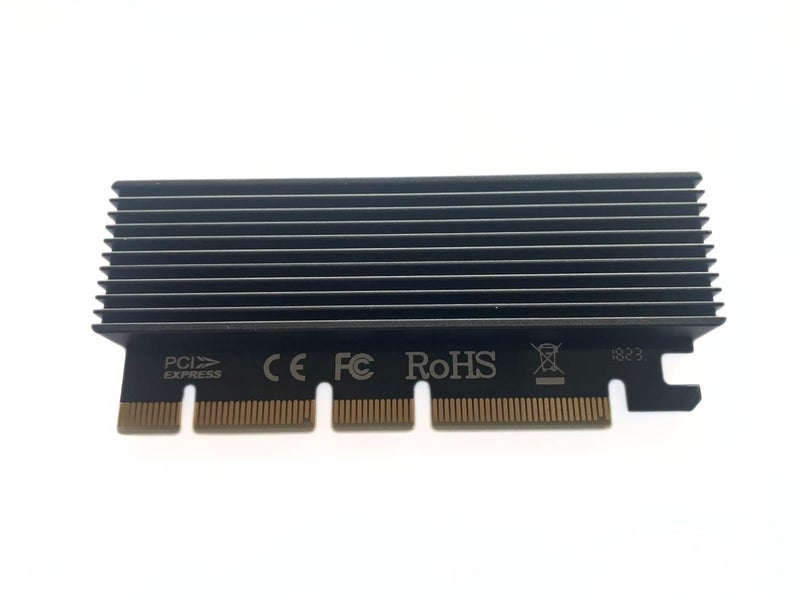 Millennium TECHNOLOGY NVME Adapter PCIe x16,M.2 NVME or AHCI SSD to PCIE 3.0 Adapter Card for Key M 2230,2242,2260,2280 NVME, Support PCIe x4 x8 x16 Slot (PCIe x16 to NVME Adapter with Heat Sink) - Image 5
