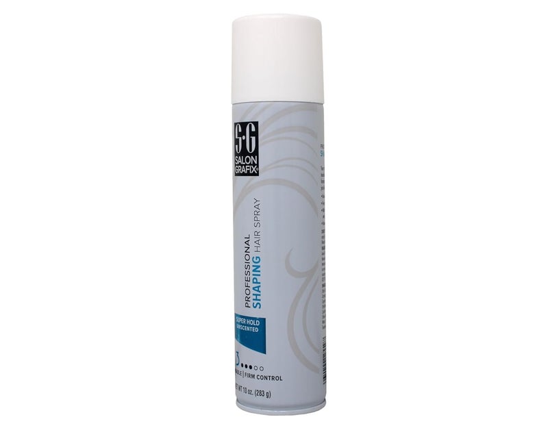 Salon Grafix Shaping Hair Spray Super Hold - Flexible and Brushable - Hairspray for Women and Men - Professional Quality Results - Unscented - 10 oz (Pack of 6) - Image 4