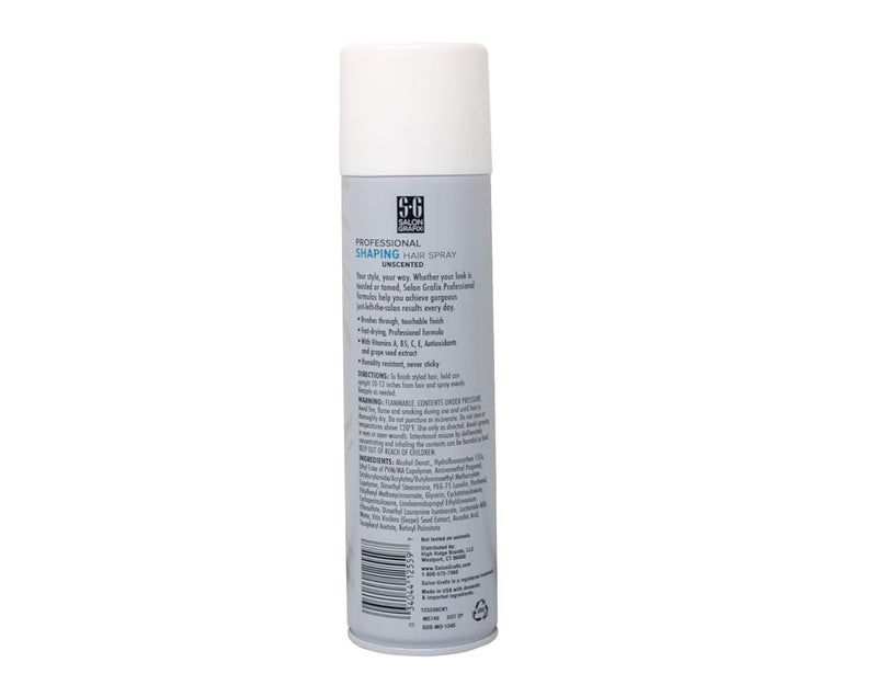 Salon Grafix Shaping Hair Spray Super Hold - Flexible and Brushable - Hairspray for Women and Men - Professional Quality Results - Unscented - 10 oz (Pack of 6) - Image 3