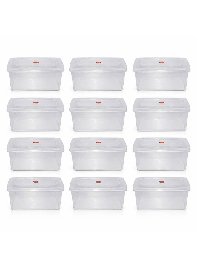 NAKODA Deluxe Plastic Storage Container Set – 12 Pieces | Airtight Dates Storage Containers | BPA-Free Food Storage Boxes | Keeps Dates Fresh | Multipurpose Kitchen Organizer-777 - Image 1