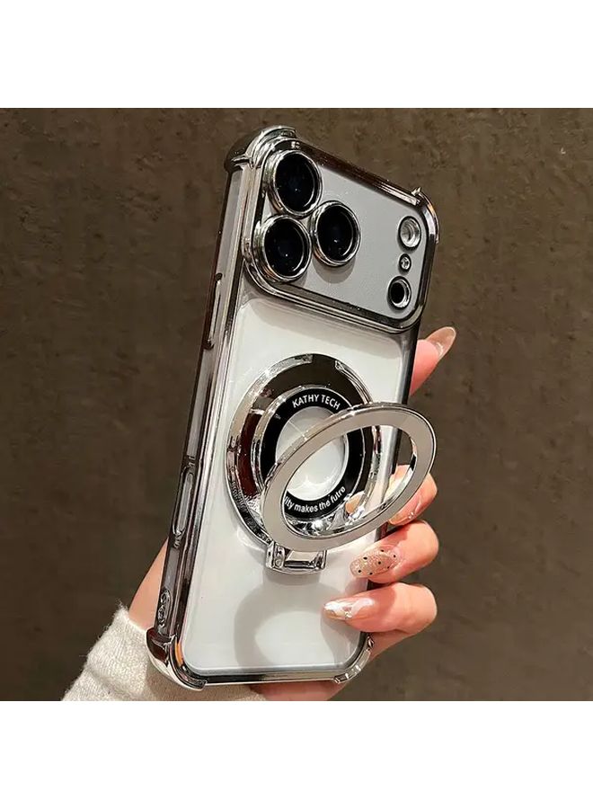 Premium Magnetic Wireless Charging Phone Case For Iphone 17 Pro Max 17 Pro And 17 Air Compatible With Iphone 16 Pro Max 15 14 13 And 12 Pro Max Transparent Protective Cover With Ring Stand Mixed Color 4 - Image 4