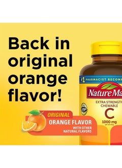 Nature Made Extra Strength Dosage Chewable Vitamin C 1000 mg per serving, Dietary Supplement for Immune Support, 90 Tablets, 45 Day Supply  - Image 2