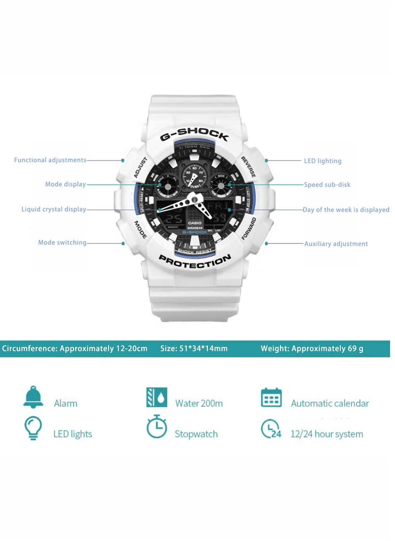 CASIO Casio Men's GA-100B-7A Series G-Shock Quartz 200M WR Shock Resistant Watch  - Image 4