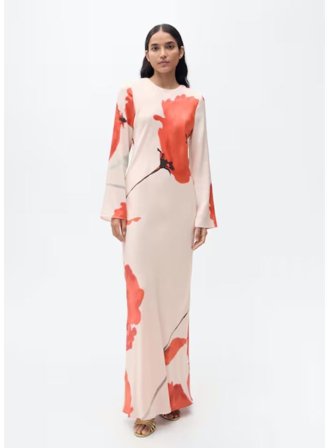 MANGO Floral Column Dress  - Image 1