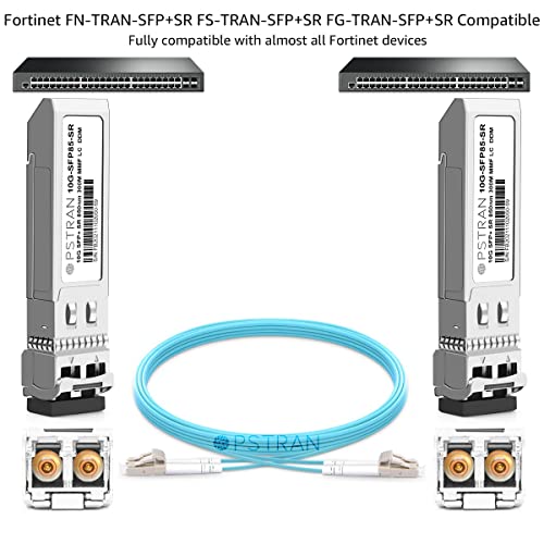OPSTRAN 10GBASE-SR SFP+ Optical Transceiver Module Compatible with Fortinet FN-TRAN-SFP+SR FS-TRAN-SFP+SR FG-TRAN-SFP+SR 850nm 300m DDM Duplex LC MMF 4 Pack - Image 3