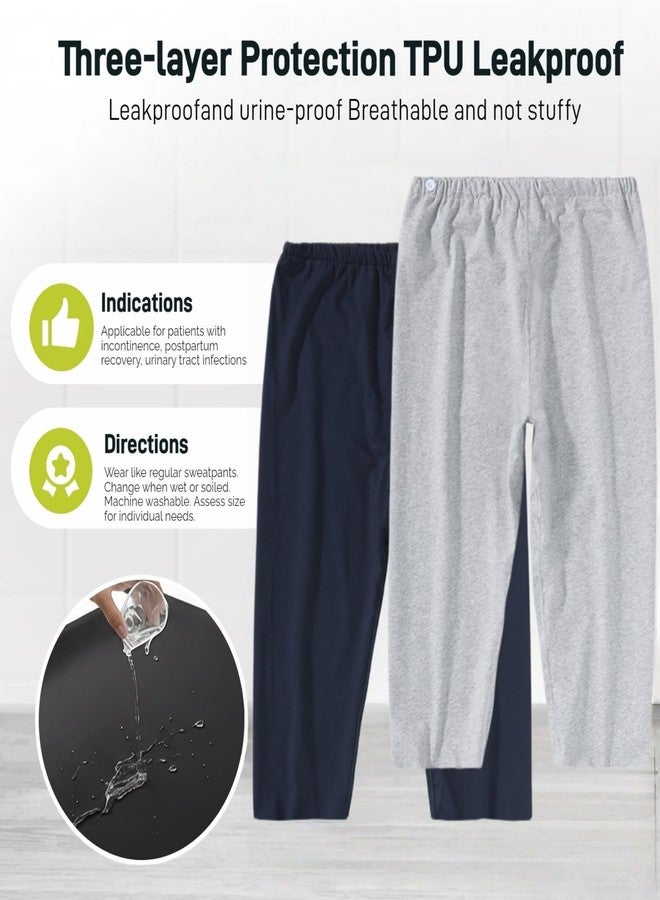 Yodilala TPU Incontinence Care Trousers, Washable Elastic Adjustable Patient Care Trousers, Ideal for Bedridden Patients, Elderly, Mobility Impaired, Women on Periods (Blue, M - Image 5
