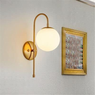 SVDK Pack of 2 Modern Globe Shape Sconces E27 Holder LED Decorative Wall Decore Lamp for Living Room and Dining Hall J Shape Without Bulb - Image 2