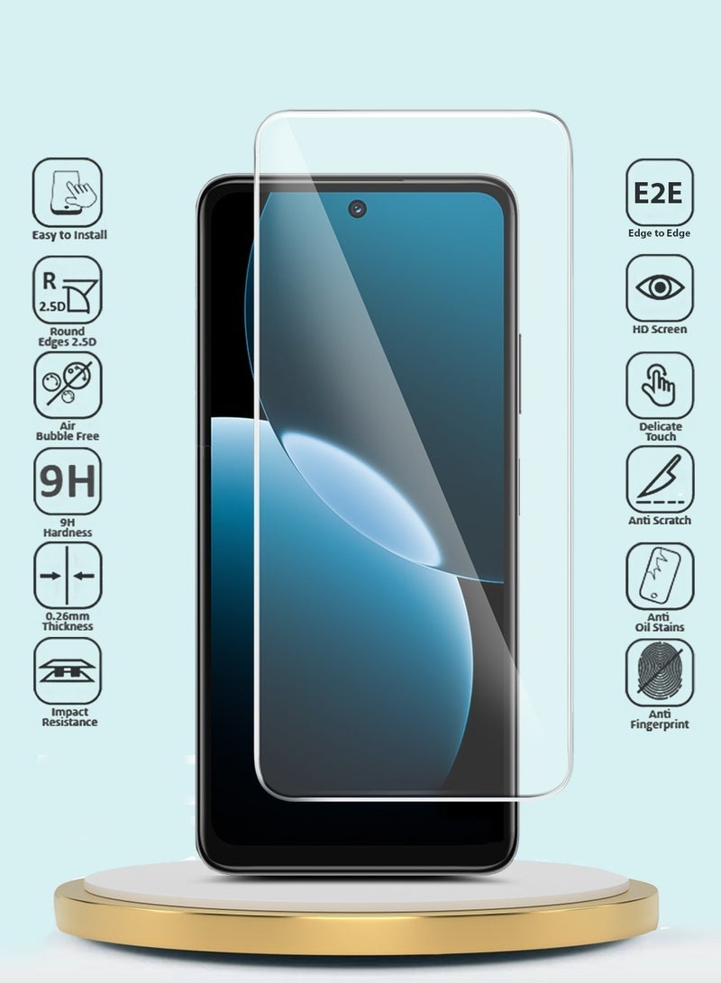 Raxoom Huawei Nova Y73 4G 2025 GMAX Premium Series Curved Edges 9H 2.5D Tempered Glass Screen Protector - Clear - Image 2