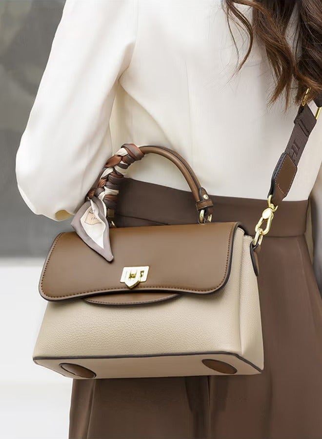 كان واي حقيبة يد نسائية أنيقة حقيبة يد نسائية أنيقة ومميزة مع وشاح حريري للأمهات والزوجات مناسبة لهدية عيد الميلاد أو رمضان - Image 2