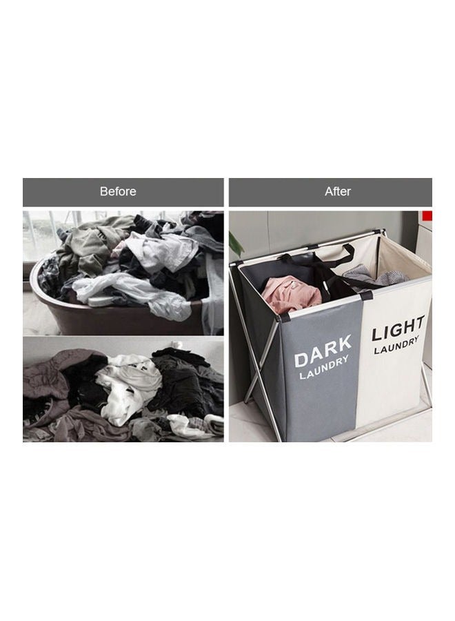 بريمو بلس سلة تخزين للملابس المتسخة أبيض/رمادي - Image 4