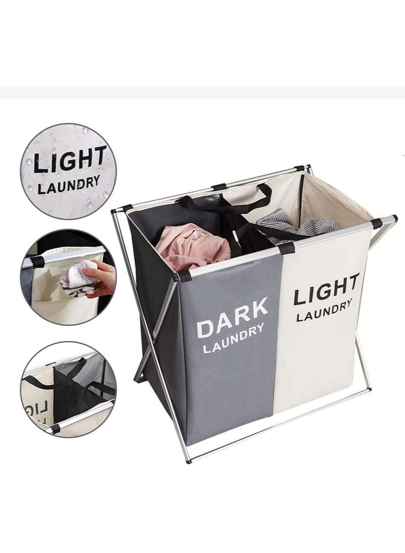 بريمو بلس سلة تخزين للملابس المتسخة أبيض/رمادي - Image 5