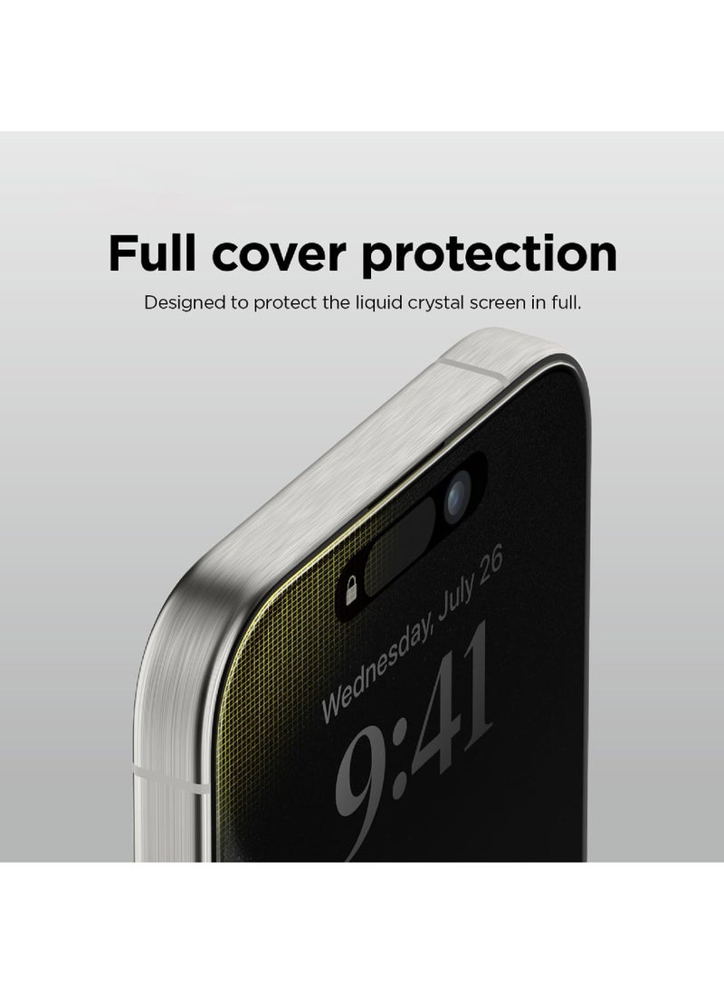 Rock Pow - Screen protector Compatible with iPhone 15 Pro Max 5G Privacy Tempered Glass Screen Protector [Bubble Free][Anti-Glare][HD Full Coverage][Easy Installation][Scratch Resistant] - Image 1