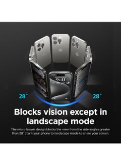 Rock Pow Screen protector Compatible with iPhone 15 Pro Max 5G Privacy Tempered Glass Screen Protector [Bubble Free][Anti-Glare][HD Full Coverage][Easy Installation][Scratch Resistant]  - Image 4