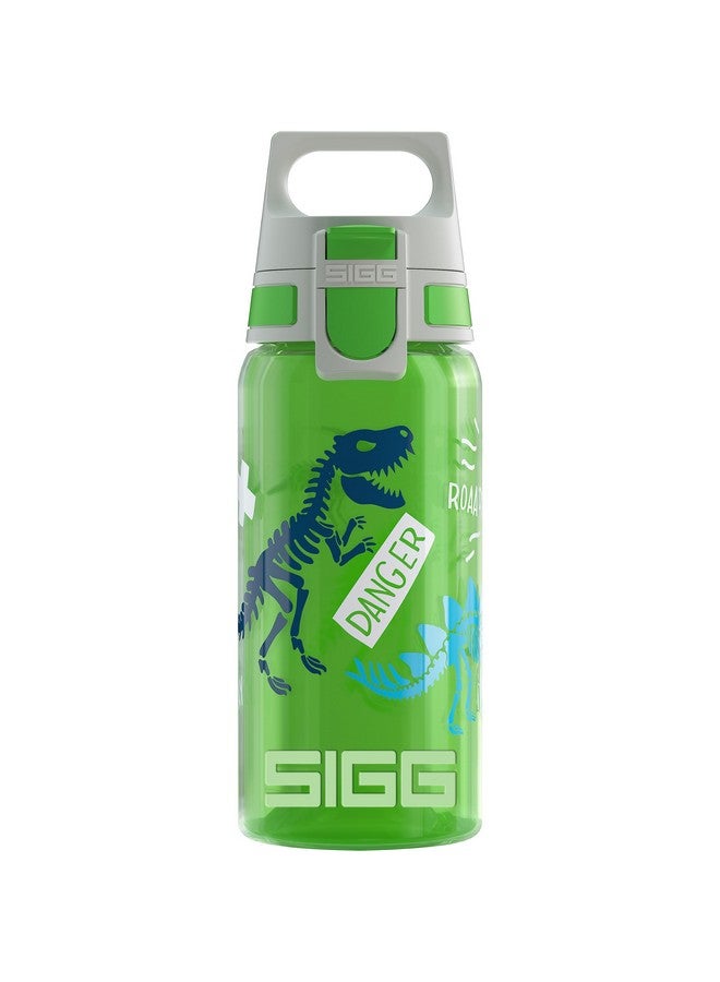 Sigg Kids Water Bottle Viva One Jurassica Leakproof Lid Dishwasher Bpa Free Sport And Bike One Hand Children'S Drink Bottle 17 Oz - Image 1