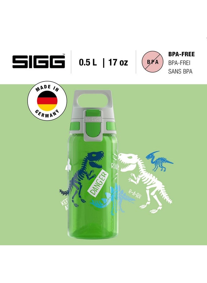 Sigg Kids Water Bottle Viva One Jurassica Leakproof Lid Dishwasher Bpa Free Sport And Bike One Hand Children'S Drink Bottle 17 Oz - Image 2