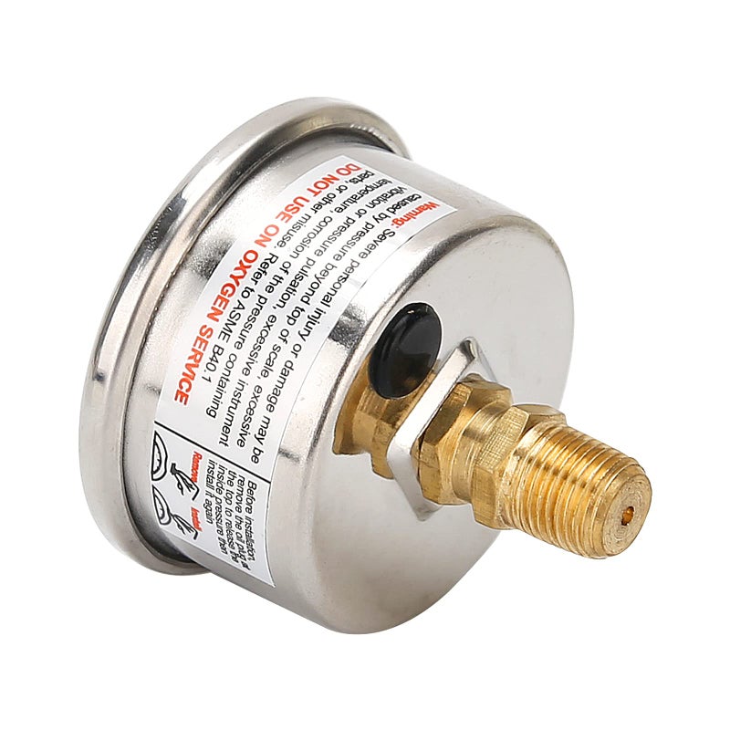 Solimeta 1.5" Dial Size, Oil Filled, Fuel Pressure Gauge 1/8 NPT, Inline Fuel Pressure Gauge, Automotive Replacement Fuel Pressure Gauge, 304 Stainless Steel Case, 0-15Psi, +/-3-2-3% - Image 2
