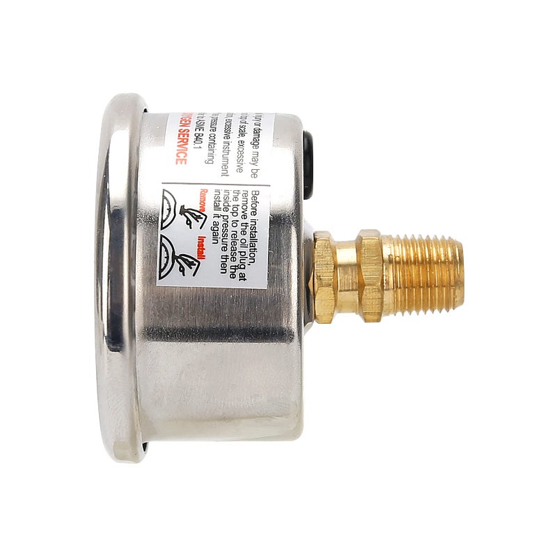 Solimeta 1.5" Dial Size, Oil Filled, Fuel Pressure Gauge 1/8 NPT, Inline Fuel Pressure Gauge, Automotive Replacement Fuel Pressure Gauge, 304 Stainless Steel Case, 0-15Psi, +/-3-2-3% - Image 3