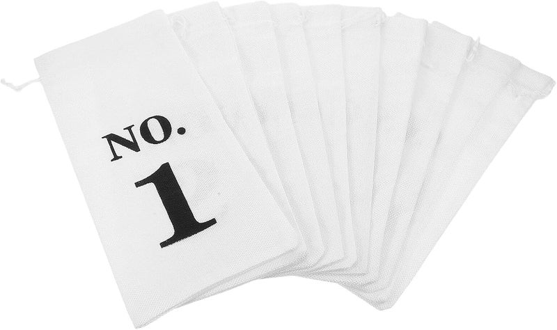 Ipetboom 10pcs Drawstring Linen Wine Bags White 15x35cm Reusable Bottle Wrapping Pouches for Travel Party Favor Wedding Christmas Wrapping - Image 1
