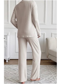 SOLOBUY Pyjama set, Color Beige, Soft and Comfortable  - Image 2