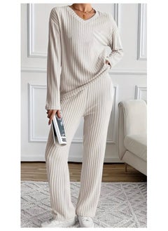 SOLOBUY Pyjama set, Color Beige, Soft and Comfortable  - Image 1