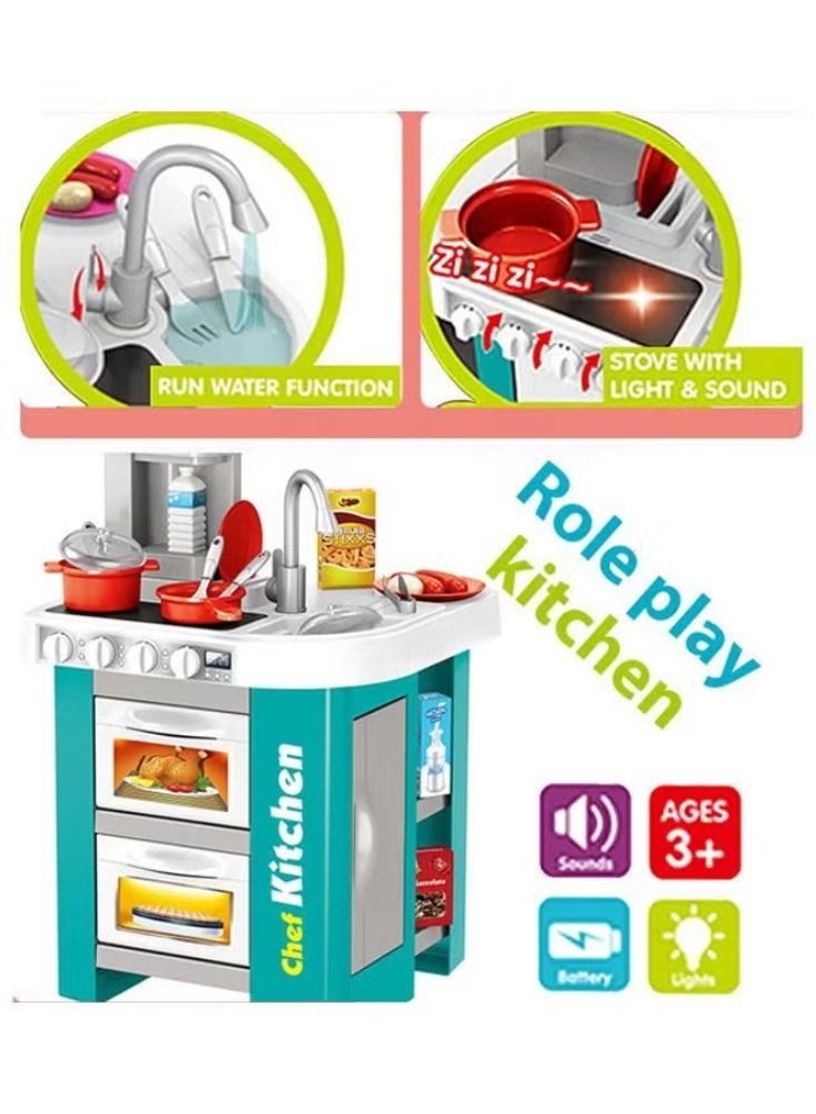 Dreamzon 49-Piece Role Play Kitchen Set 34.5X33X72.5cm - Image 2