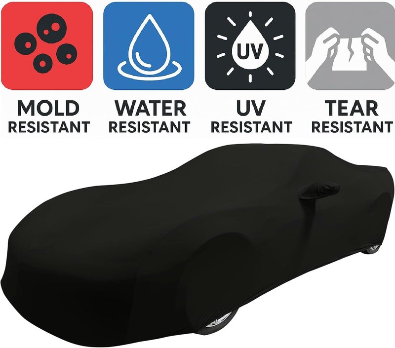 SR1 Performance Ultraguard Stretch Satin Indoor Car Cover for 2005-2013 C6 Corvette - Black - Image 2