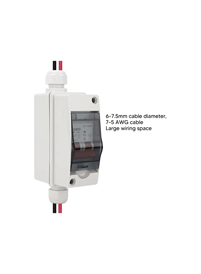 promass 2P 63A 1000V DC Miniature Circuit Breaker Solar Disconnect Switch for Solar PV System - Image 3