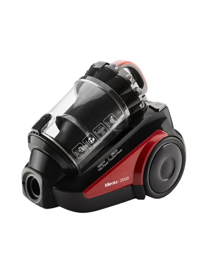 Mienta 2.5L Dust Bag Vacuum Cleaner with Filter, 2000W, Black and Red - VC19604B - Image 4